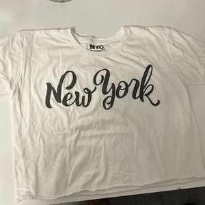 “New York” Cropped Tee Size M